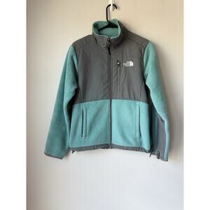 The North Face Denali Jacket Women’s Small Turquoise Fleece Full Zip Logo